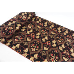 Turkish Upholstery Fabric by the Yard and Meter | Black Carnation Pattern Jacquard Fabric for Sofa Chair,Curtains Fabric