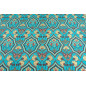 Turkish Upholstery Fabric by the Yard and Meter | Turquoise Blue Carnation Pattern Jacquard Fabric for Sofa Chair,Curtain Fabric Turkish Upholstery Fabric by the Yard and Meter | Turquoise Blue Carnation Pattern Jacquard Fabric for Sofa Chair,Curtain Fabric