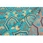 Turkish Upholstery Fabric by the Yard and Meter | Turquoise Blue Carnation Pattern Jacquard Fabric for Sofa Chair,Curtain Fabric Turkish Upholstery Fabric by the Yard and Meter | Turquoise Blue Carnation Pattern Jacquard Fabric for Sofa Chair,Curtain Fabric