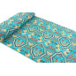 Turkish Upholstery Fabric by the Yard and Meter | Turquoise Blue Carnation Pattern Jacquard Fabric for Sofa Chair,Curtain Fabric Turkish Upholstery Fabric by the Yard and Meter | Turquoise Blue Carnation Pattern Jacquard Fabric for Sofa Chair,Curtain Fabric