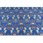 Turkish Upholstery Fabric by the Yard and Meter | Royal Blue Carnation Pattern Jacquard Fabric for Sofa Chair,Curtains Fabric