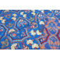 Turkish Upholstery Fabric by the Yard and Meter | Royal Blue Carnation Pattern Jacquard Fabric for Sofa Chair,Curtains Fabric