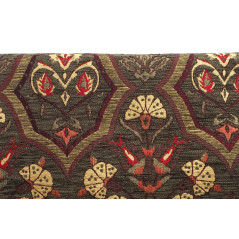 Turkish Upholstery Fabric by the Yard and Meter | Moss Green Carnation Pattern Jacquard Fabric for Sofa Chair,Curtains Fabric