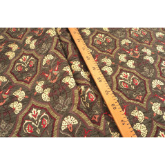 Turkish Upholstery Fabric by the Yard and Meter | Moss Green Carnation Pattern Jacquard Fabric for Sofa Chair,Curtains Fabric