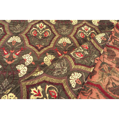 Turkish Upholstery Fabric by the Yard and Meter | Moss Green Carnation Pattern Jacquard Fabric for Sofa Chair,Curtains Fabric