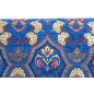 Turkish Upholstery Fabric by the Yard and Meter | Royal Blue Carnation Pattern Jacquard Fabric for Sofa Chair,Curtains Fabric