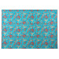 Turkish Upholstery Fabric by the Yard and Meter | Turquoise Blue Caucasus Carnation Pattern Jacquard Fabric for Sofa Chair