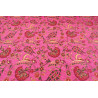Turkish Upholstery Fabric by the Yard and Meter | Mazenda Pink Caucasus Carnation Pattern Jacquard Fabric for Sofa Chair,Curtain
