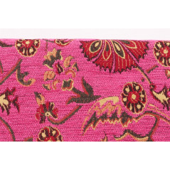 Turkish Upholstery Fabric by the Yard and Meter | Mazenda Pink Caucasus Carnation Pattern Jacquard Fabric for Sofa Chair,Curtain
