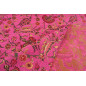 Turkish Upholstery Fabric by the Yard and Meter | Mazenda Pink Caucasus Carnation Pattern Jacquard Fabric for Sofa Chair,Curtain Turkish Upholstery Fabric by the Yard and Meter | Mazenda Pink Caucasus Carnation Pattern Jacquard Fabric for Sofa Chair,Curtain