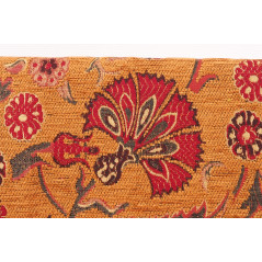 Turkish Upholstery Fabric by the Yard and Meter | Mustard Caucasus Carnation Pattern Jacquard Fabric for Sofa Chair,Curtains