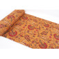 Turkish Upholstery Fabric by the Yard and Meter | Mustard Caucasus Carnation Pattern Jacquard Fabric for Sofa Chair,Curtains Turkish Upholstery Fabric by the Yard and Meter | Mustard Caucasus Carnation Pattern Jacquard Fabric for Sofa Chair,Curtains