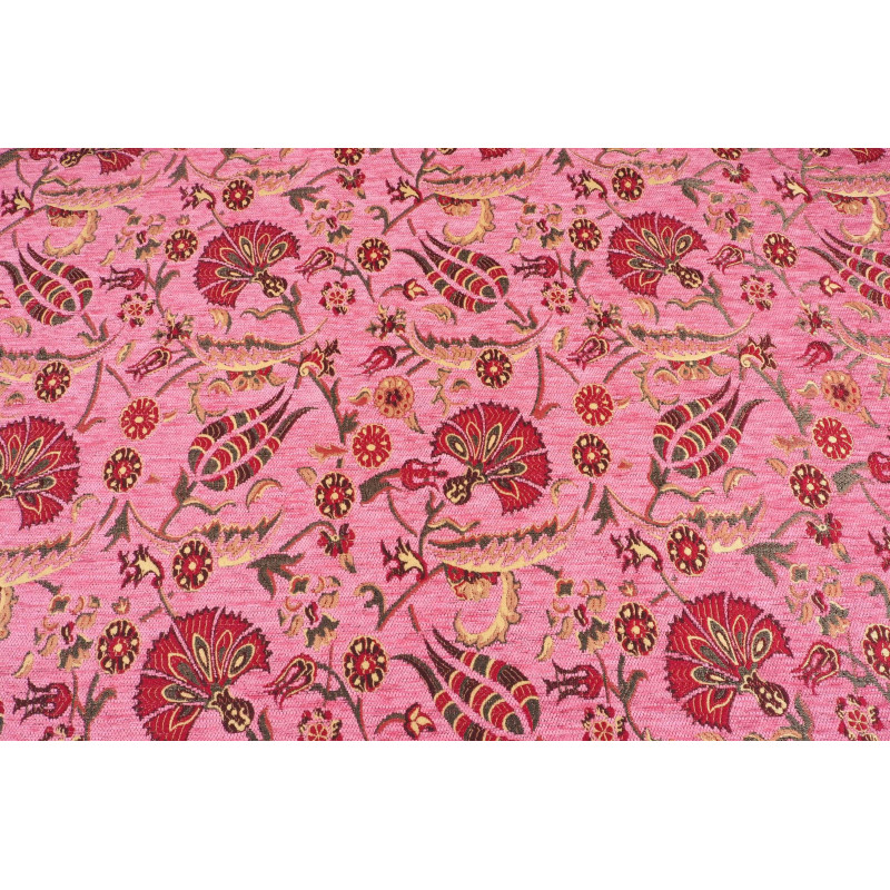 Turkish Upholstery Fabric by the Yard and Meter | Pale Pink Caucasus Carnation Pattern Jacquard Fabric for Sofa Chair,Curtains Turkish Upholstery Fabric by the Yard and Meter | Pale Pink Caucasus Carnation Pattern Jacquard Fabric for Sofa Chair,Curtains