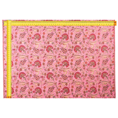 Turkish Upholstery Fabric by the Yard and Meter | Pale Pink Caucasus Carnation Pattern Jacquard Fabric for Sofa Chair,Curtains