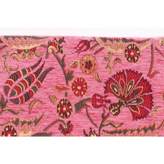 Turkish Upholstery Fabric by the Yard and Meter | Pale Pink Caucasus Carnation Pattern Jacquard Fabric for Sofa Chair,Curtains