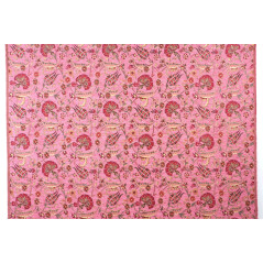 Turkish Upholstery Fabric by the Yard and Meter | Pale Pink Caucasus Carnation Pattern Jacquard Fabric for Sofa Chair,Curtains