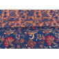 Turkish Upholstery Fabric by the Yard and Meter | Dark Navy Blue Caucasus Carnation Pattern Jacquard Fabric for Sofa Chair Turkish Upholstery Fabric by the Yard and Meter | Dark Navy Blue Caucasus Carnation Pattern Jacquard Fabric for Sofa Chair