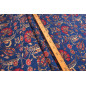 Turkish Upholstery Fabric by the Yard and Meter | Dark Navy Blue Caucasus Carnation Pattern Jacquard Fabric for Sofa Chair Turkish Upholstery Fabric by the Yard and Meter | Dark Navy Blue Caucasus Carnation Pattern Jacquard Fabric for Sofa Chair
