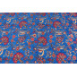 Turkish Upholstery Fabric by the Yard and Meter | Royal Blue Caucasus Carnation Pattern Jacquard Fabric for Sofa Chair,Curtains Turkish Upholstery Fabric by the Yard and Meter | Royal Blue Caucasus Carnation Pattern Jacquard Fabric for Sofa Chair,Curtains
