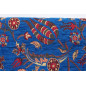 Turkish Upholstery Fabric by the Yard and Meter | Royal Blue Caucasus Carnation Pattern Jacquard Fabric for Sofa Chair,Curtains Turkish Upholstery Fabric by the Yard and Meter | Royal Blue Caucasus Carnation Pattern Jacquard Fabric for Sofa Chair,Curtains
