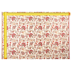 Turkish Upholstery Fabric by the Yard and Meter | Beige Caucasus Carnation Pattern Jacquard Fabric for Sofa Chair,Curtain Fabric