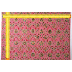 Turkish Upholstery Fabric by the Yard and Meter | Pale Pink Topkapi Palace Tulip Pattern Jacquard Fabric for Sofa Chair,Curtains