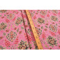 Turkish Upholstery Fabric by the Yard and Meter | Pale Pink Topkapi Palace Tulip Pattern Jacquard Fabric for Sofa Chair,Curtains