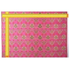 Turkish Upholstery Fabric by the Yard and Meter | Mazenda Pink Topkapi Palace Tulip Pattern Jacquard Fabric for Sofa Chair