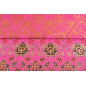 Turkish Upholstery Fabric by the Yard and Meter | Mazenda Pink Topkapi Palace Tulip Pattern Jacquard Fabric for Sofa Chair