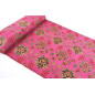 Turkish Upholstery Fabric by the Yard and Meter | Mazenda Pink Topkapi Palace Tulip Pattern Jacquard Fabric for Sofa Chair
