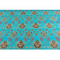 Turkish Upholstery Fabric by the Yard and Meter | Turquoise Blue Topkapi Palace Tulip Pattern Jacquard Fabric for Sofa Chair Turkish Upholstery Fabric by the Yard and Meter | Turquoise Blue Topkapi Palace Tulip Pattern Jacquard Fabric for Sofa Chair