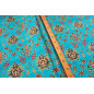 Turkish Upholstery Fabric by the Yard and Meter | Turquoise Blue Topkapi Palace Tulip Pattern Jacquard Fabric for Sofa Chair Turkish Upholstery Fabric by the Yard and Meter | Turquoise Blue Topkapi Palace Tulip Pattern Jacquard Fabric for Sofa Chair