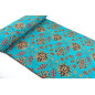 Turkish Upholstery Fabric by the Yard and Meter | Turquoise Blue Topkapi Palace Tulip Pattern Jacquard Fabric for Sofa Chair Turkish Upholstery Fabric by the Yard and Meter | Turquoise Blue Topkapi Palace Tulip Pattern Jacquard Fabric for Sofa Chair