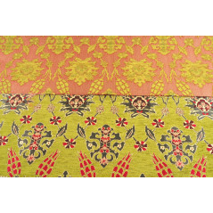 Turkish Upholstery Fabric by the Yard and Meter | Pistachio Green Topkapi Palace Tulip Pattern Jacquard Fabric for Sofa Chair