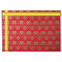 Turkish Upholstery Fabric by the Yard and Meter | Red Topkapi Palace Tulip Pattern Jacquard Fabric for Sofa Chair,Curtain Fabric