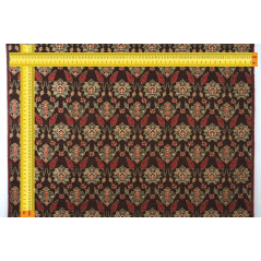 Turkish Upholstery Fabric by the Yard and Meter | Brown Topkapi Palace Tulip Pattern Jacquard Fabric for Sofa Chair,Curtains