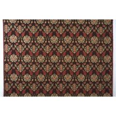 Turkish Upholstery Fabric by the Yard and Meter | Brown Topkapi Palace Tulip Pattern Jacquard Fabric for Sofa Chair,Curtains