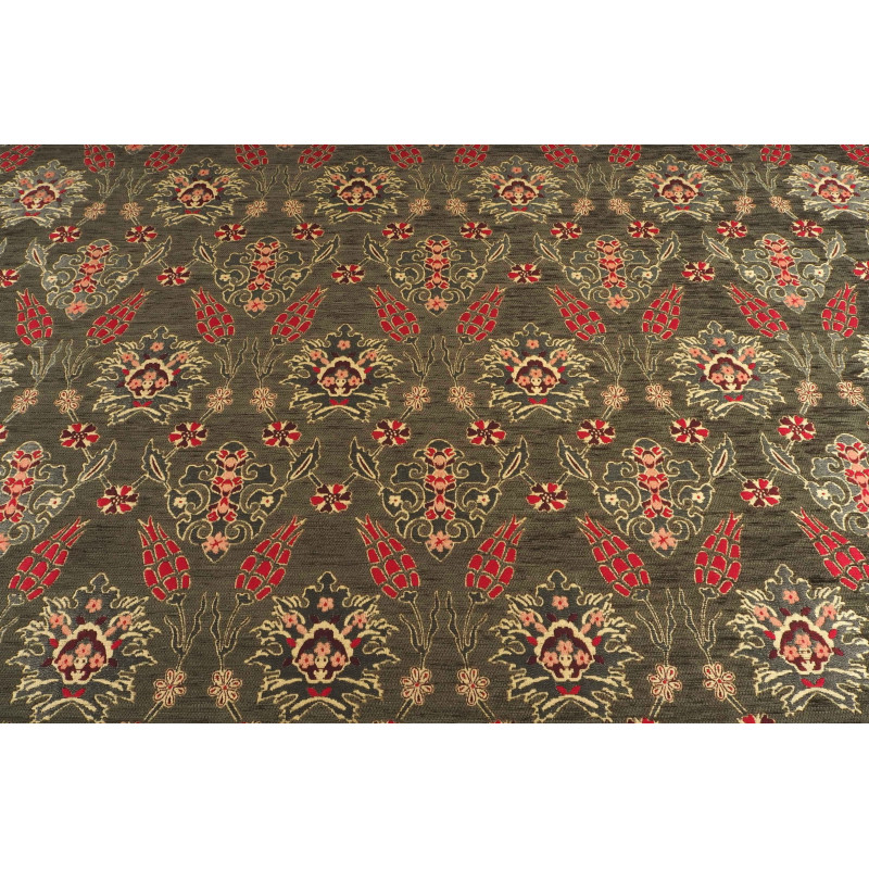 Turkish Upholstery Fabric by the Yard and Meter | Moss Green Topkapi Palace Tulip Pattern Jacquard Fabric for Sofa,Curtains Turkish Upholstery Fabric by the Yard and Meter | Moss Green Topkapi Palace Tulip Pattern Jacquard Fabric for Sofa,Curtains