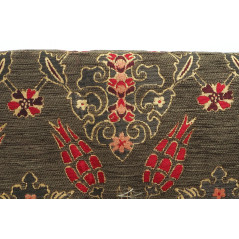 Turkish Upholstery Fabric by the Yard and Meter | Moss Green Topkapi Palace Tulip Pattern Jacquard Fabric for Sofa Chair,Curtain