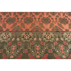 Turkish Upholstery Fabric by the Yard and Meter | Moss Green Topkapi Palace Tulip Pattern Jacquard Fabric for Sofa Chair,Curtain
