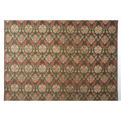 Turkish Upholstery Fabric by the Yard and Meter | Moss Green Topkapi Palace Tulip Pattern Jacquard Fabric for Sofa Chair,Curtain