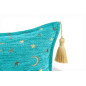 Turkish Fabric Pillow Cover 12x20, Turquoise Blue Boho Throw Pillow, Arabian Night Pattern Decorative Sofa Accent Ethnic Cushion Turkish Fabric Pillow Cover 12x20, Turquoise Blue Boho Throw Pillow, Arabian Night Pattern Decorative Sofa Accent Ethnic Cushion