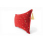 Turkish Fabric Pillow Cover 12x20, Red Boho Throw Pillow, Arabian Night Pattern Decorative Sofa Accent Ethnic Cushion Case