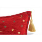 Turkish Fabric Pillow Cover 12x20, Red Boho Throw Pillow, Arabian Night Pattern Decorative Sofa Accent Ethnic Cushion Case