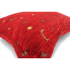 Turkish Fabric Pillow Cover 12x20, Red Boho Throw Pillow, Arabian Night Pattern Decorative Sofa Accent Ethnic Cushion Case