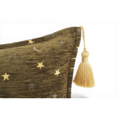 Turkish Fabric Pillow Cover 12x20, Moss Green Boho Throw Pillow,Arabian Night Pattern Decorative Sofa Accent Ethnic Cushion Case