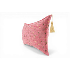 Turkish Fabric Pillow Cover 12x20, Pale Pink Boho Throw Pillow, Arabian Night Pattern Decorative Sofa Accent Ethnic Cushion Case