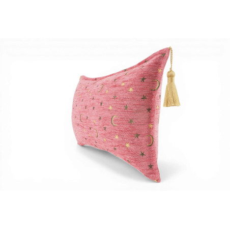 Turkish Fabric Pillow Cover 12x20, Pale Pink Boho Throw Pillow, Arabian Night Pattern Decorative Sofa Accent Ethnic Cushion Case