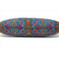 Turkish Fabric Pillow Cover 12x20, Royal Blue Boho Throw Pillow, Morocco Tulip Pattern Decorative Sofa Accent Ethnic Cushion
