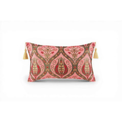 Fabric Pillow, Fabric Pillow 12x20, Pale Pink Morocco Pattern Tulip Turkish Fabric Pillow, Decorative Pillow, Bohemian Pillow